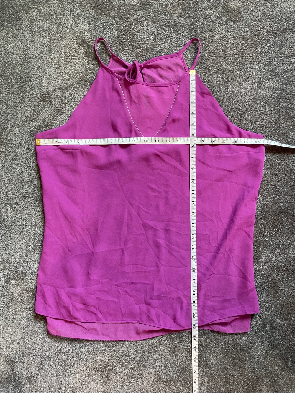 WHBM Violet Chiffon V‑Neck Camisole – Size L